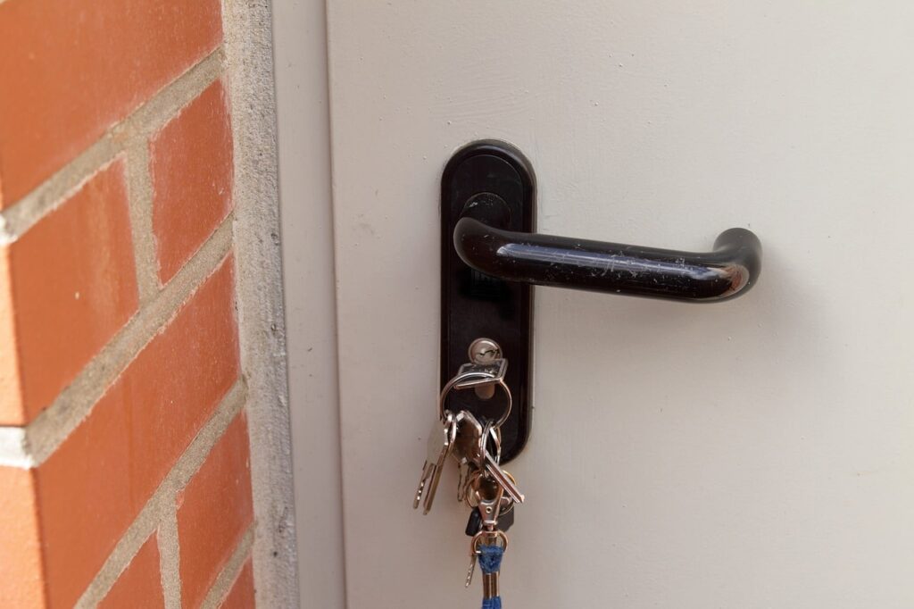Keys in door